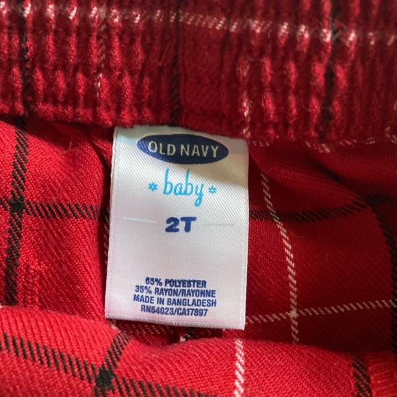 Old Navy Toddler Red Plaid Christmas Skirt Toddler Girl Skort Size 2T - Picture 5 of 5